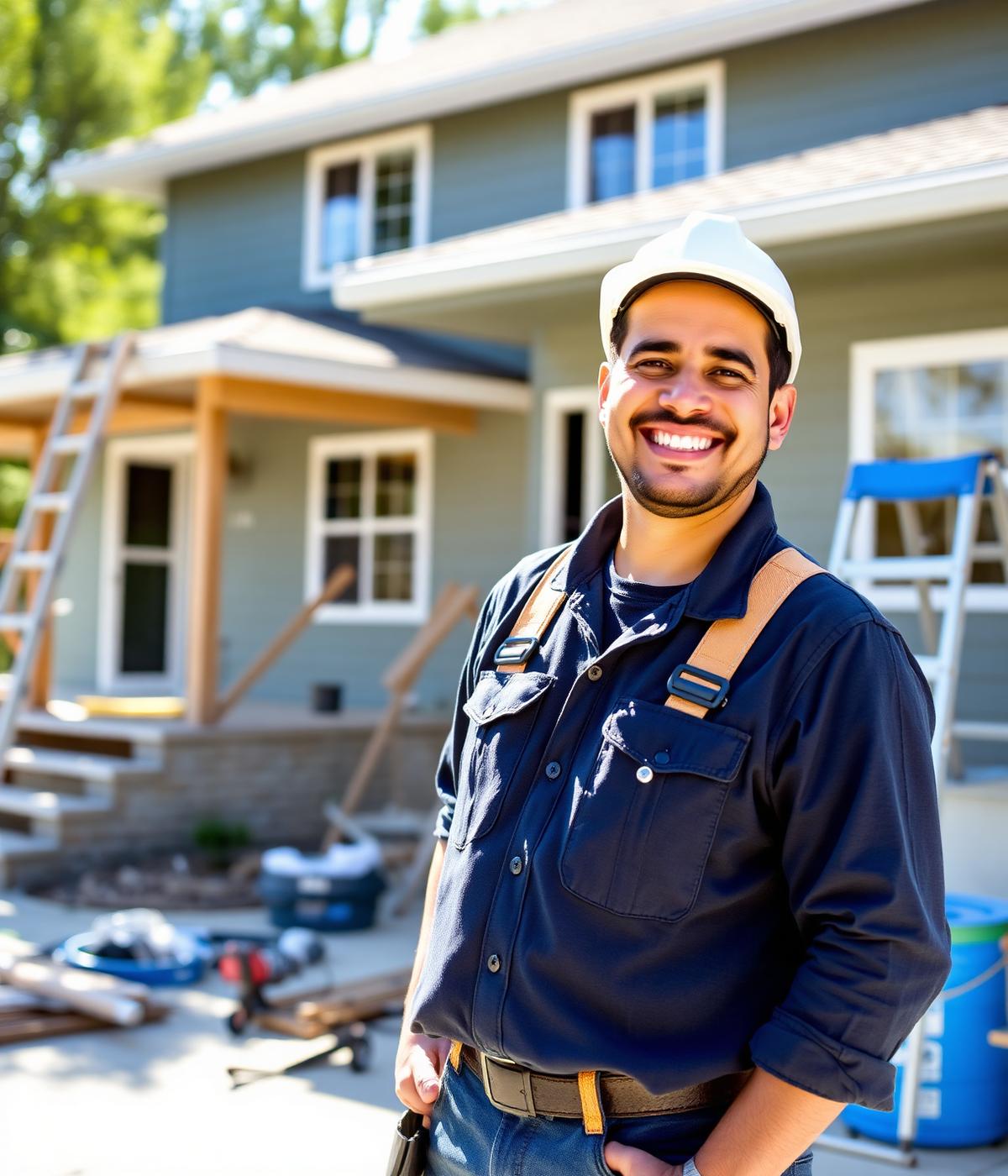 Jr. Lopez team member on a Dallas job site